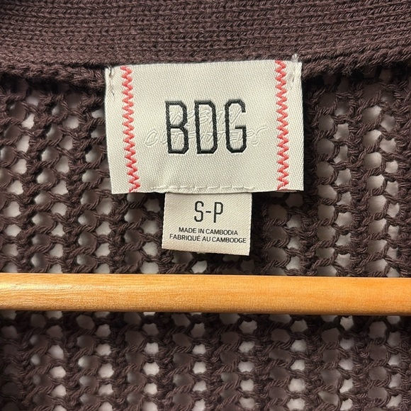 NWOT Urban Outfitters BDG Beach Cardigan Unisex Chocolate Brown Size S - Picture 6 of 10